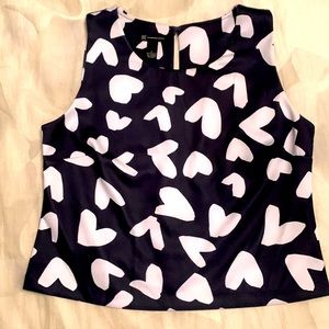 INC polyester and spandex sleeveless blouse